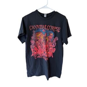 Cannibal Corpse Graphic Print T-Shirt Black Men's Size Large Gildan Short Sleeve